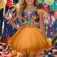 thumbnail image 2 of RMGVDSD Candy Color Tutu Skirt For Girls Performance Dance Ballet Layered Party Wear Tulle Fluffy Tutu Skirt Princess Pettiskirt Fashion 3-8 Years, 2 of 4