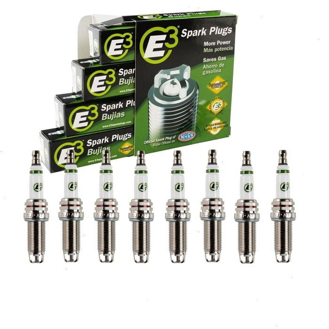 8 pc E3 Spark Plugs compatible with Toyota Tundra 4.6L 5.7L V8 2007-2021