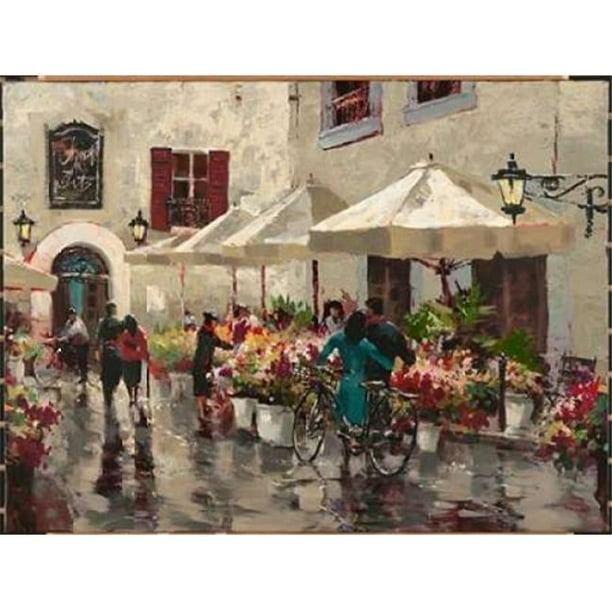 Art In Motion Pdx222hei1056small Paris Street Scene Poster Print By Brent Heighton 44 11 X 14 Small Walmart Com Walmart Com