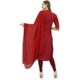 thumbnail image 6 of Atasi Readymade Salwar Pants Maroon Embroidered Cotton Salwar Kameez Suit Indian Dress - 26, 6 of 7