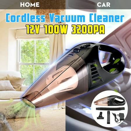 12V 100W 3200pa Cordless Handheld Car Vacuum Cleaner Waterproof Wet Dry Dirt