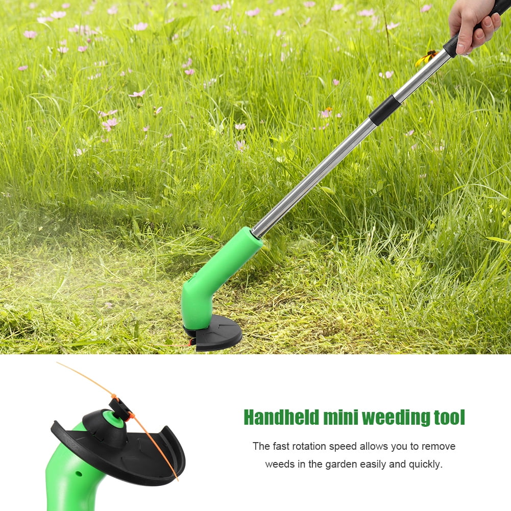 Electric Grass Trimmer Handheld Garden String Cutter Pruning Mini Lawn Mower Garden Tools String Cutter Pruning for Grass 1 Set Walmart