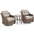 thumbnail image 2 of Bellefurn Luxury Outdoor Swivel Chairs Set with 6 inch Thick Cushions,Patio Swivel Rocking Chairs Set of 2 with Side Table,Patio Furniture Chairs Set for Balcony,Porch,Garden, 2 of 10