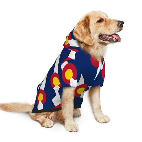Flag Of Colorado Dog Hoodie Pet Coat for Medium and Large Dogs Daily Use Small
