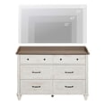thumbnail image 5 of FITUEYES Mid-Century Modern TV Entertainment Center for 60" TVs, Wooden Media Console with 6 Drawers, Antique White, 5 of 7
