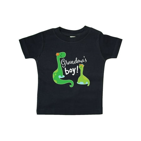 Grandmas Boy Grandson Dinosaur Gift Baby T-Shirt