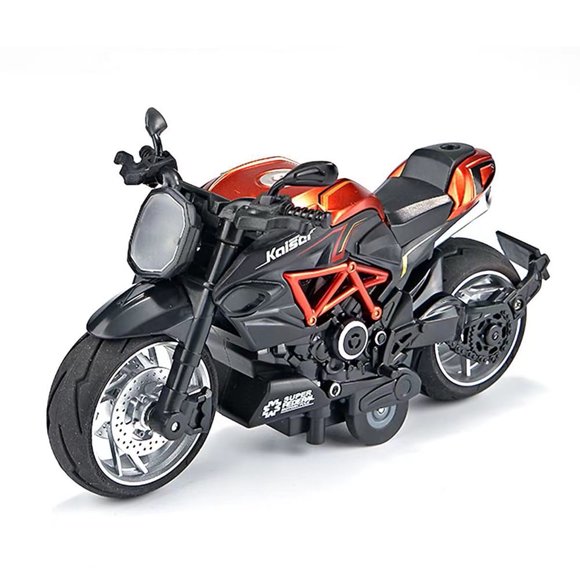 CSCHome Kids Pull Back Motorcycle Toys with Music and Lights Motorcycle Toys for 3-12 Years Old Boys and Kids