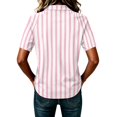 thumbnail image 7 of Garbnen Striped Women's Polo Shirts Raglan Collared Henley Women's Short Sleeve Shirts Color Block Casual Dressy Office Women's Golf Shirts S, 7 of 7