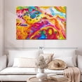 thumbnail image 2 of Elephant Stock Fluid Marble Abstract Wall Art - Horizontal Canvas Wall Art - Living Room Wall Decor - Abstract Canvas - Turquoise And Orange Decor - 48" x 32", 2 of 8