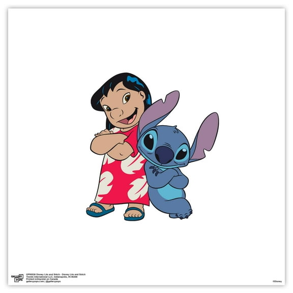 Gallery Pops Disney Lilo & Stitch - Disney Lilo & Stitch Wall Art, Unframed Version, 12" x 12"