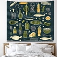 thumbnail image 4 of Ethnic Boho Big Tapestry 51x59inch - Wine Glasses Oranges Durable Tapestry Curtain Decorative Apples Living Room Tapestry - for House College Bedroom Dorm Living Room Decoration, 4 of 5