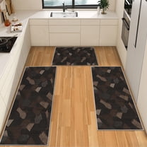 IsecretJoy Washable Kitchen Rugs Sets of 3, Non Slip Kitchen Mats for Floor Waterproof & Stain Resistant Runner Rug for Kitchen, Laundry Room, Hallway