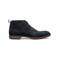 thumbnail image 2 of STACY ADAMS Mens Navy Textured Arch Support Removable Insole Kyron Round Toe Block Heel Lace-Up Leather Chukka Boots 10.5 M, 2 of 4