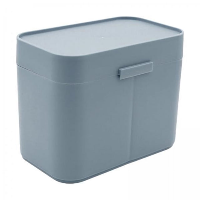 Porta discos de algodón,Caja para bolas de algodón y bastoncillos de algodón,Organizador de almohadillas de algodón,Dispensador de discos cosméticos con 2 rejillas,Organizador de