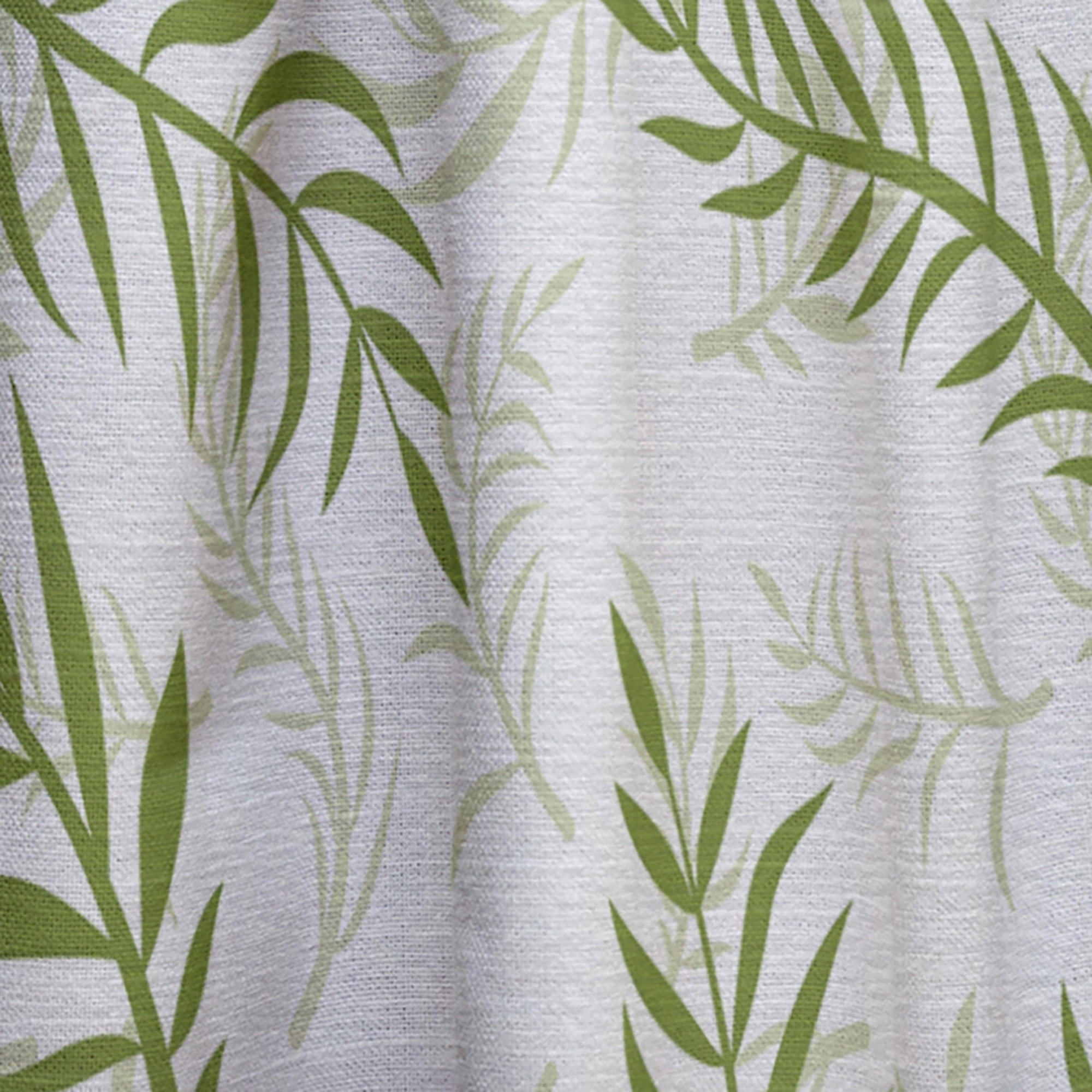 Designart 'Tropical Botanicals On White' Mid-Century Modern Curtain Panel