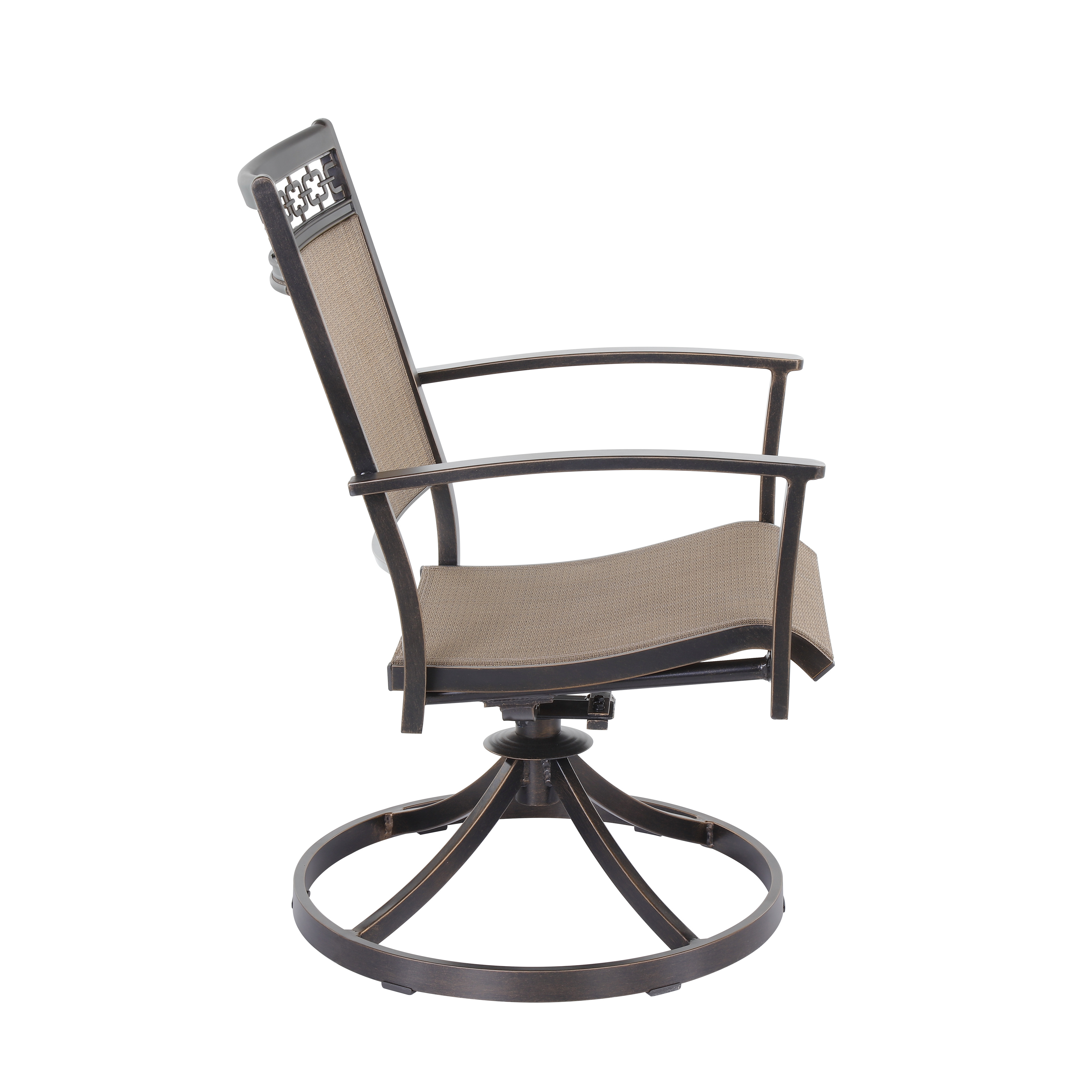 All Weather Patio Dining Chair, Sling Fabric Swivel Rocker With Rustproof Finish Aluminum Frame, Outdoor Garden Furniture 2 Pieces Sets - image 4 of 11
