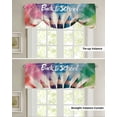 thumbnail image 4 of Tie Up Valance Curtain for Kitchen, Back To School Colored Pencil Rod Pocket Short Curtains Adjustable Tie-Up Shade Valances, Vintage Linen Window Treatment for Bathroom Living Room Bedroom, 4 of 7