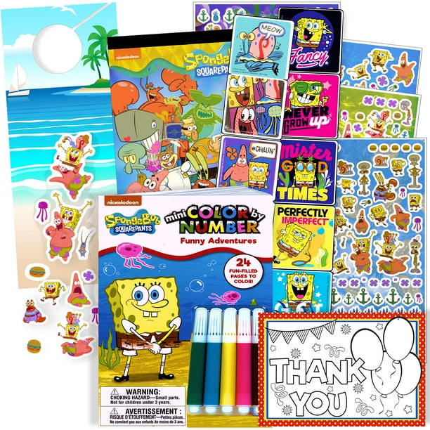 Nick Jr Spongebob Squarepants Coloring & Activity Book Set - 2 Books With Games, Puzzles & Mazes