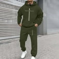thumbnail image 5 of Aihuaihua Jesus Sweatsuits 2 Piece for Men Religious Letter Graphic Print Sportswear Gym Workout Sets Pullover Hoodies and Sweatpants Army Green L, 5 of 5