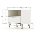 thumbnail image 2 of Rockefeller 1-Drawer White Nightstand (Set of 2), 2 of 8