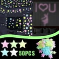 thumbnail image 4 of 200PCS Glow In The Dark Stars for Ceiling, Glowing Star Stickers for Kids Bedroom, Luminous 3D Stickers Starry Sky Shining Decoration, Toddler Stocking Stuffers Wall Room Decor Gifts, 4 of 10
