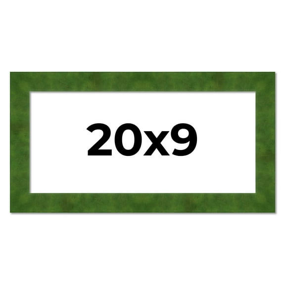 20x9 Frame Green Burl Solid Wood Picture Frame | 1.75 Inches Moulding Width | Interior Frame Depth