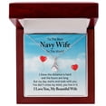 thumbnail image 4 of To My Navy Wife I Know the Distance is Hard Alluring Ribbon Necklace Message Card, 4 of 20