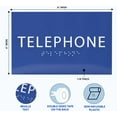thumbnail image 3 of ADA CENTRAL SIGNS - 6" X4" Telephone Sign - ADA Compliant Tactile Graphics Grade 2 Braille Text | Wall Mount Plastic Easy Access Signs for Offices, Hotels, Schools, Apartments, and Restaurants, 3 of 7