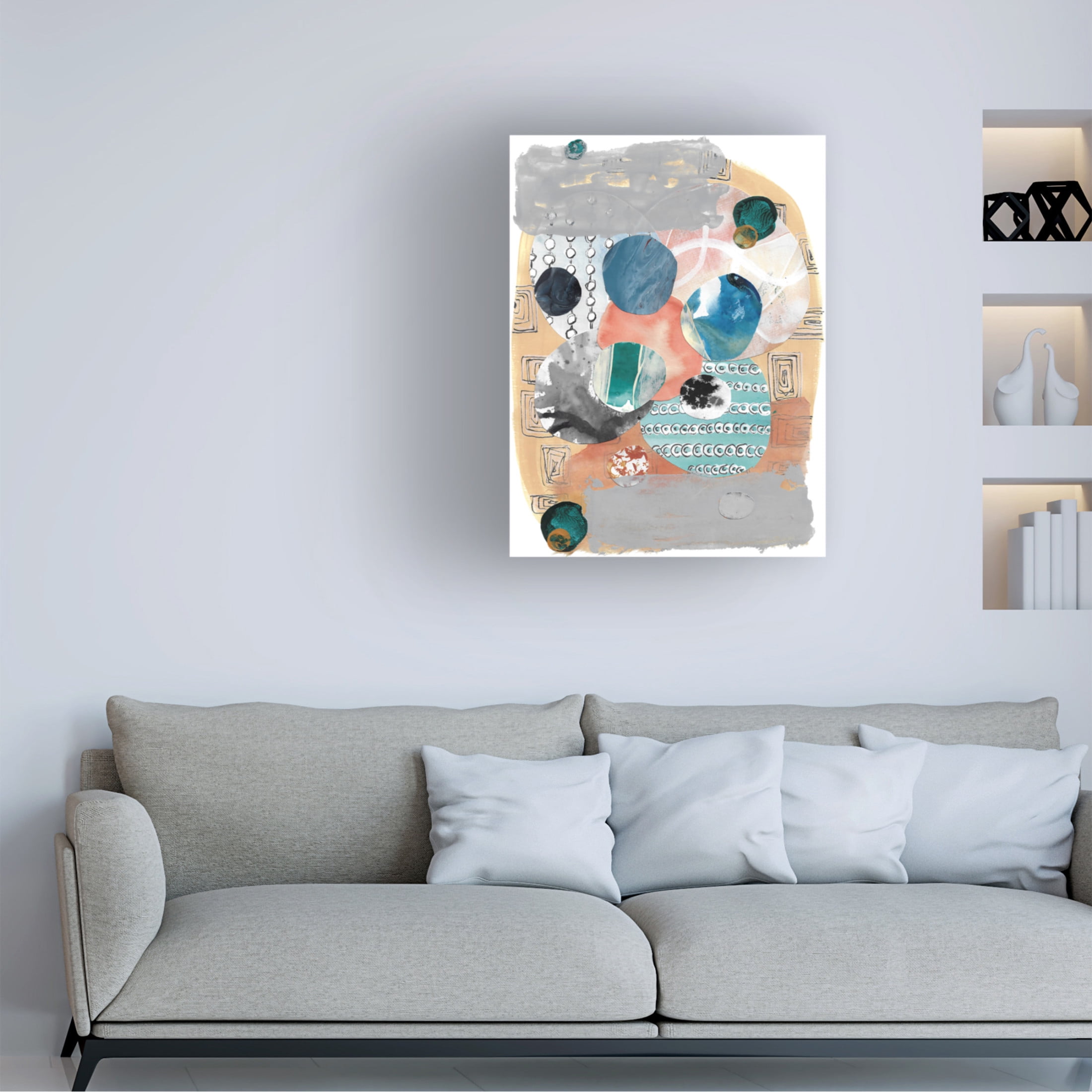 Canvas Wall Art - Maliq 'All My Worlds' Wall Art for Living Room, Bedroom, or Office Décor by Trademark Fine Art - 24 x 32 Inches