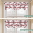 thumbnail image 3 of Tie Up Valance for Windows Red Geometric Lines Curtains Valances Rod Pocket Valance Window Treatments Grey Abstract Circles Balloon Curtains for Kitchen Living Room Bedroom Bathroom Decor 54x18 Inch, 3 of 9