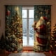 thumbnail image 3 of Cortinas de Papá Noel para el hogar, adecuadas para salas de estar, estilo rural, paisaje invernal, cortinas con estampado de Papá Noel, translúcidas, 3 of 4