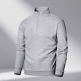 thumbnail image 1 of pstuiky camisa de manga larga para hombre, Sudadera con capucha de manga larga con cuello alto y color liso a la moda informal para hombre tops de invierno para hombre xxxl, 1 of 9