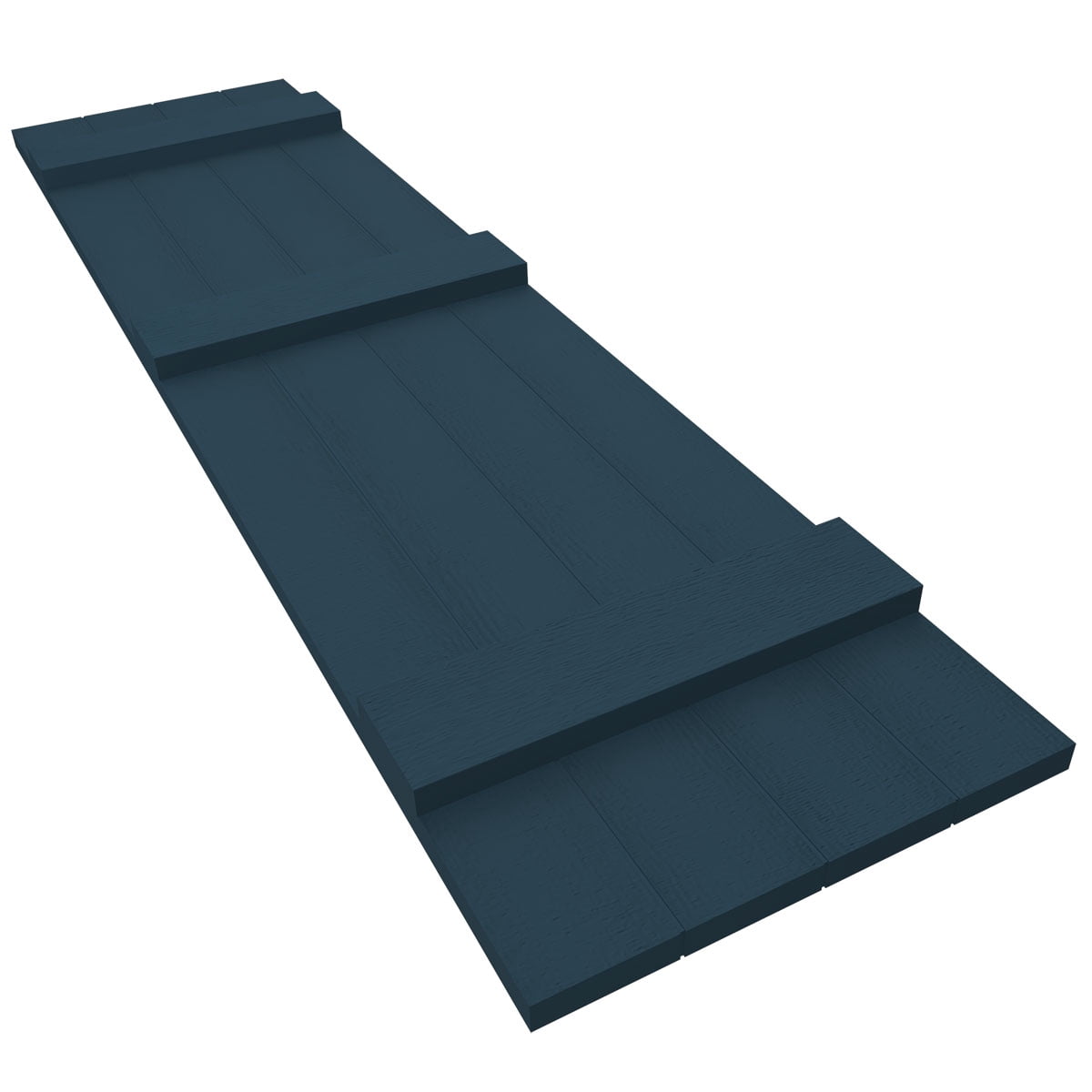 14"W x 59"H Mid-America Vinyl, Standard Size Four Board Joined Shutters, w/Installation Shutter-Lok's & Matching Screws, 036 - Classic Blue