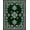 Green, Pattern 4, variant on ODIKA 4'x6' Machine Washable Non-Slip Area Rug, Adirondack Vintage Distressed Medallion Heritage Elegant Symmetrical High Traffic Rug, Black, 660423