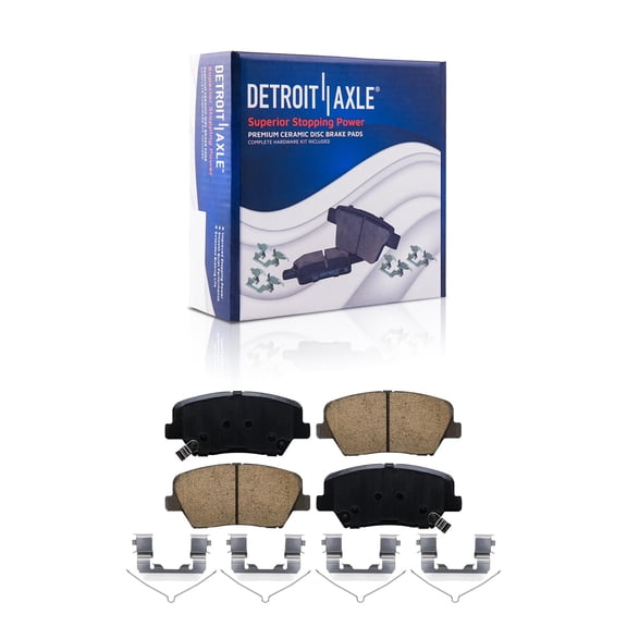 Detroit Axle - Front Ceramic Brake Pads for 2019-2024 Hyundai Nexo 2017-2018 Santa Fe Sport 2016-2020 Kia Sorento