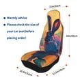 thumbnail image 4 of Honeii Neon Rabbit In Archway Print Car Seat Covers 2 Pieces, Full Set Universal Seat Covers for Cars, Waterproof Auto Seat Protectors, 4 of 7