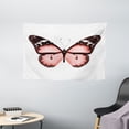 thumbnail image 1 of Light Pink Tapestry, Butterfly Natural Beauty Animal Free Spirit Wings Valentines Lovers Theme, Wall Hanging for Bedroom Living Room Dorm Decor, 60W X 40L Inches, Dark Brown White, by Ambesonne, 1 of 2