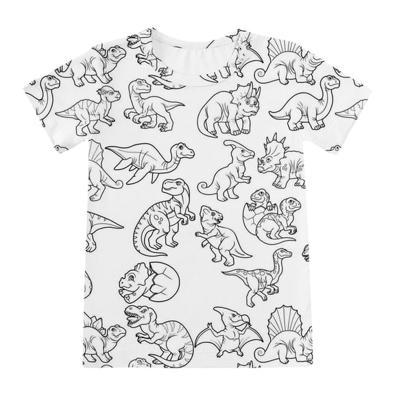 WOYY Toddler Boys DIY Hand Painted Dinosaur Outfits Kids T-Shirt Shorts Set, Sizes 3-4T