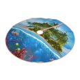 thumbnail image 2 of KLL Christmas Tree Skirt,Party Decorations Farmhouse for Christmas Decorations Holiday Party 48" -Island And Coral Reef, 2 of 6