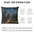 thumbnail image 5 of COMIO  New York City Night Printed Pillow Cover Decorative Throw Pillow Cover Square Cushion Cover, 5 of 5