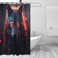 thumbnail image 2 of FREEAMG Red Eyes Wolf Shower Curtain - 72x72 Inch Waterproof Fabric Shower Curtains with 12 Hooks - Modern Home Bathroom Hotel Spa Decorations, 2 of 5