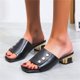 thumbnail image 1 of Zapatos de mujer de tacón medio, sandalias de mujer de tacón grueso a la moda y versátiles, ropa exterior, sandalias y zapatillas de boca de pez Wmkox8yii  hj789, 1 of 5