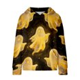 thumbnail image 7 of YunPes Unisex Kids Hoodie Boys Girls Waffle Textured Sweatshirt Cute Ghost Print Long Sleeve Hooded Pullover Spring Fall Clothes, 7 of 7