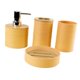 thumbnail image 4 of Conjunto de accesorios de baño 4x, bandeja de jabón, botella decorativa de loción de soporte para cepillo de dientes multipropósito para baño, hogar, amarillo, 4 of 9