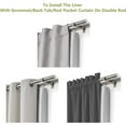 thumbnail image 6 of DriftAway Thermal Insulated Blackout Curtain Liner 2 Panels Each Liner Size 50 Inch by 80 Inch Rings Included, 6 of 7