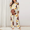 thumbnail image 3 of Bingfone Womens Pajama Sets Fall Turkey Print,Long Sleeve Loungewear Pajamas Set-Medium, 3 of 9