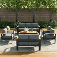 thumbnail image 4 of LayinSun Outdoor Aluminum Furniture Set with Coffee Table, Modern Patio Conversation Sets for Porch, Backyard, 4 of 9