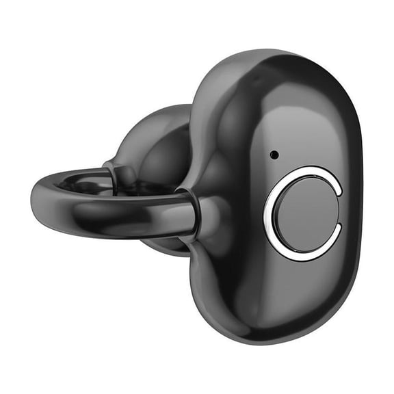 Ear Clip Bluetooth Headphones - Open Ear Clip Wireless Earbuds Bone Conduction Headphones - Over-Ear Hook With Mic Stereo Sound Easy Button Controls Sports Earphones - Black