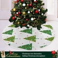 thumbnail image 6 of FMSHPON Snowflake Santa Xmas Tree Xmas Christmas Tree Skirt Stand Mat for Holiday Party Decoration Indoor Outdoor 48 inches, 6 of 6