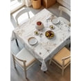 thumbnail image 6 of Beige Black Botanical Table Cloth, Watercolor Floral Vintage Waterproof Tablecloth for Square Tables, Reusable Washable Fabric Table Cover for Restaurant Kitchen Dining Tables 60"x60", 6 of 6